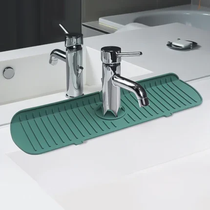 Silicone Drainage Pad Kitchen Bathroom Faucet Drip Mat Anti Slip Wash Basin Sink Splash Proof Draining Pad Countertop Protector